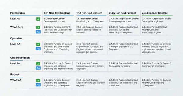 WCAG 2.1 accessibility guidelines document shown with annotated success criteria levels